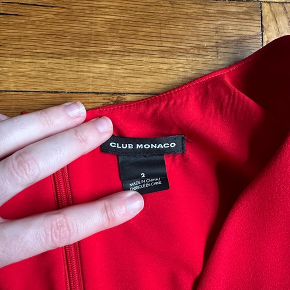 Club Monaco Red Cold Shoulder Dress Size Small - Picture 2 of 4